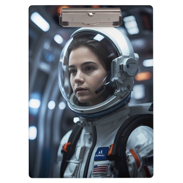 Space Girl v1 | Klemmbrett (Vorderseite)