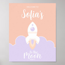 Space Girls Zwei des Moon Party Theme Poster