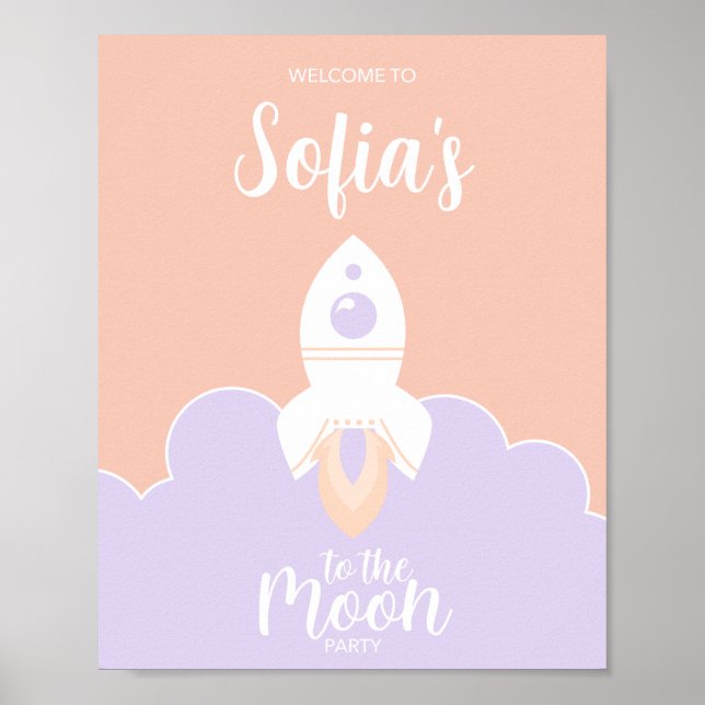 Space Girls Zwei des Moon Party Theme Poster (Vorne)