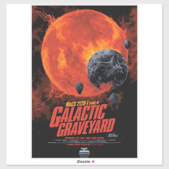 Space Graveyard Halloween Galaxie der Horror Aufkleber (Blatt)