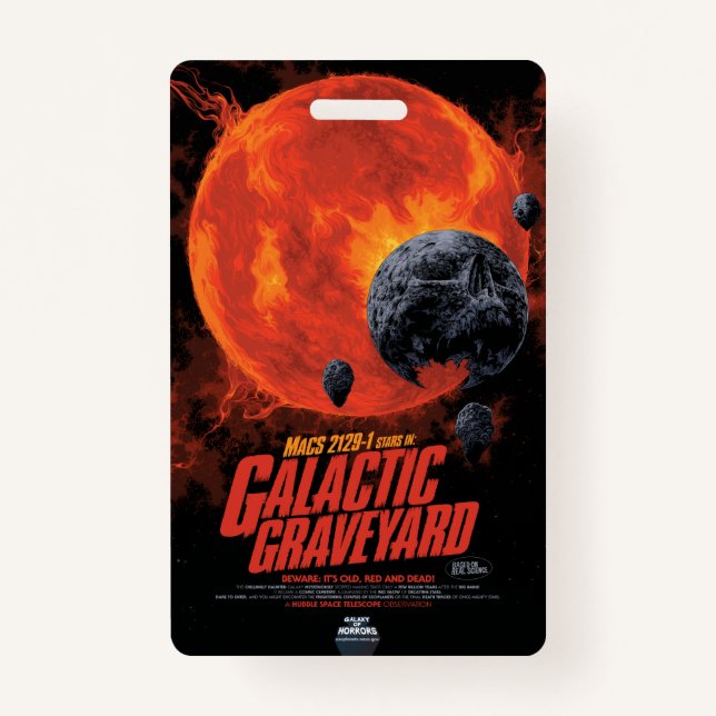 Space Graveyard Halloween Galaxie der Horror Ausweis (Vorderseite)