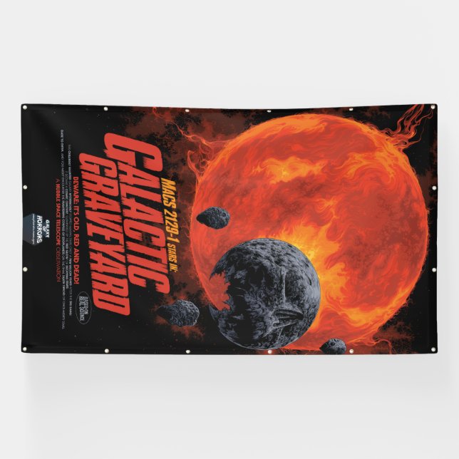 Space Graveyard Halloween Galaxie der Horror Banner (Horizontal)