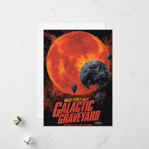 Space Graveyard Halloween Galaxie der Horror Feiertagskarte