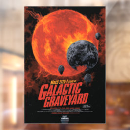 Space Graveyard Halloween Galaxie der Horror Fensteraufkleber