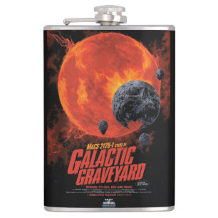 Space Graveyard Halloween Galaxie der Horror Flachmann