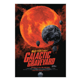 Space Graveyard Halloween Galaxie der Horror Fotodruck