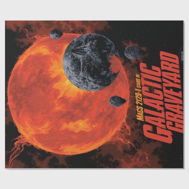 Space Graveyard Halloween Galaxie der Horror Geschenkpapier (Flach)