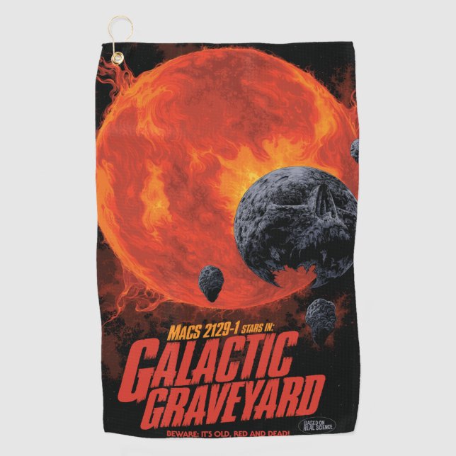 Space Graveyard Halloween Galaxie der Horror Golfhandtuch (Vorderseite)