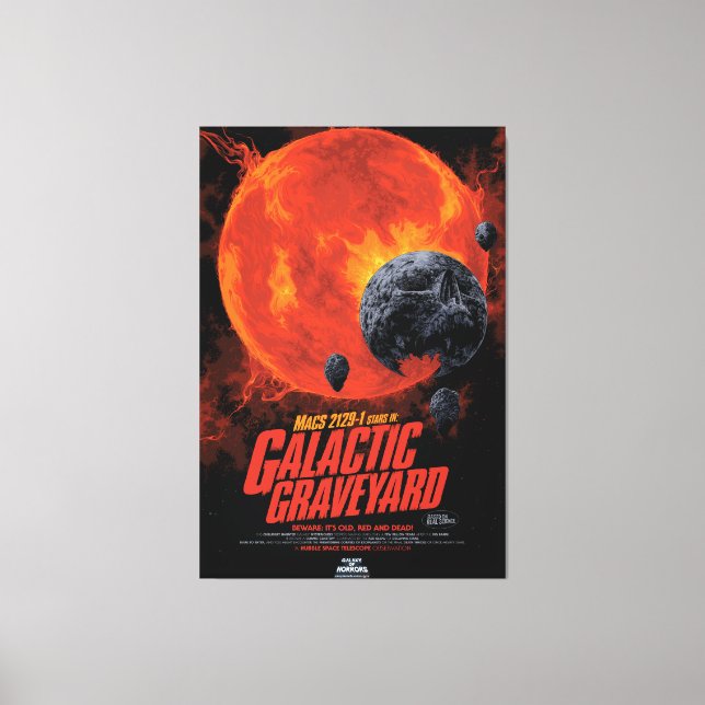 Space Graveyard Halloween Galaxie der Horror Leinwanddruck (Vorderseite)