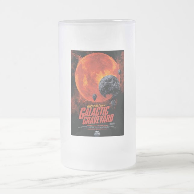 Space Graveyard Halloween Galaxie der Horror Mattglas Bierglas (Mittel)
