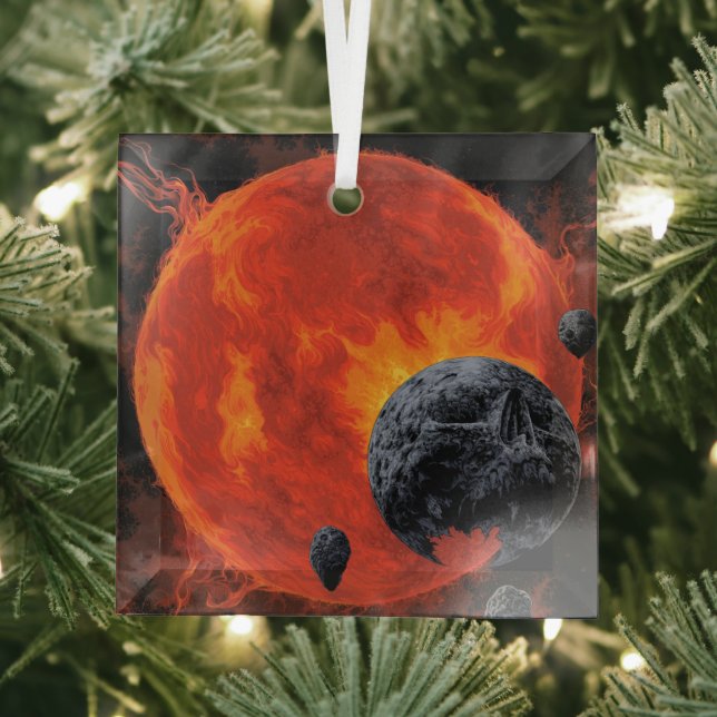 Space Graveyard Halloween Galaxie der Horror Ornament Aus Glas (Insitu)