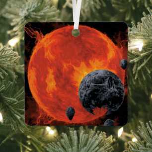 Space Graveyard Halloween Galaxie der Horror Ornament Aus Metall
