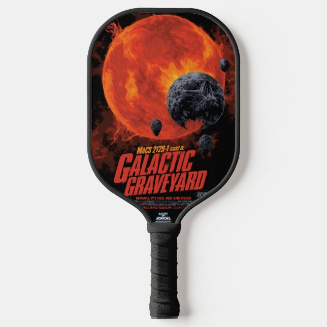 Space Graveyard Halloween Galaxie der Horror Pickleball Schläger (Vorderseite)