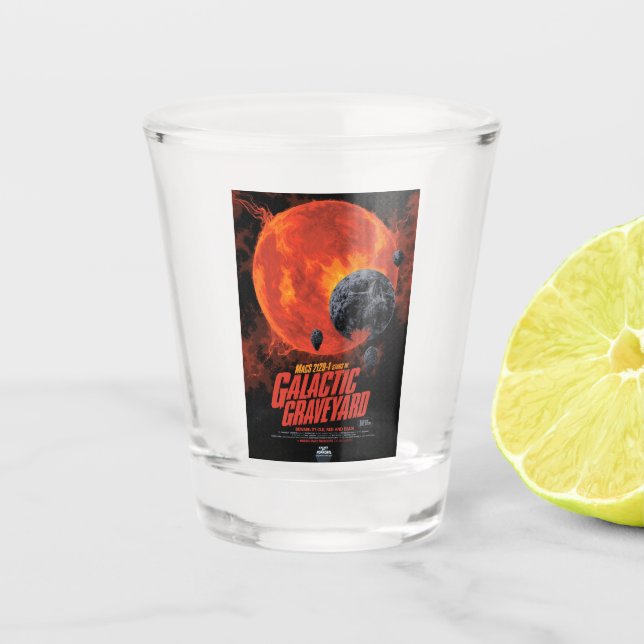 Space Graveyard Halloween Galaxie der Horror Schnapsglas (Vorderseite)