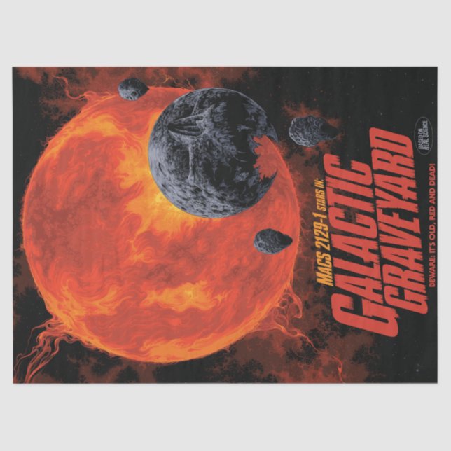 Space Graveyard Halloween Galaxie der Horror Seidenpapier (Vorderseite)