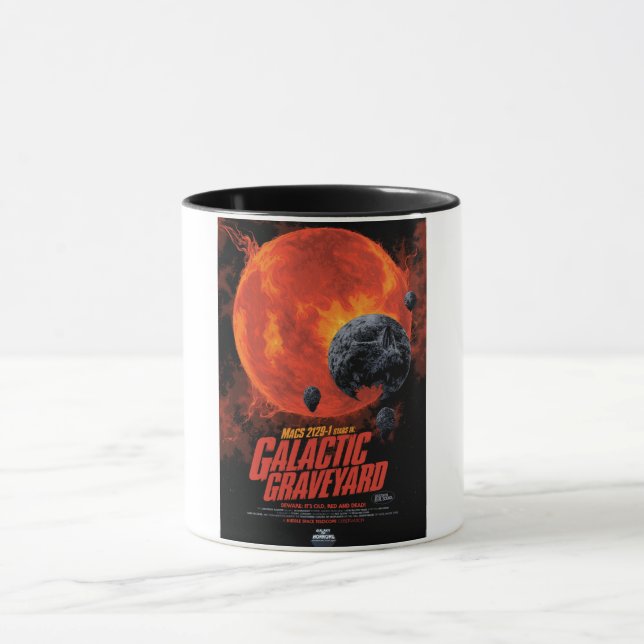 Space Graveyard Halloween Galaxie der Horror Tasse (Zentrum)
