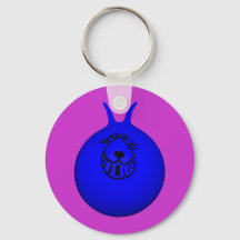 Space Hopper Keyring Blau/Lila