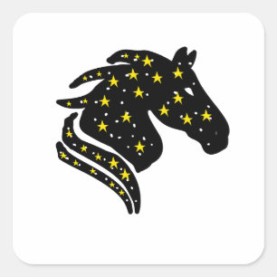 Space Horse Icon Aufkleber – Kosmisches Zodiak-Tie