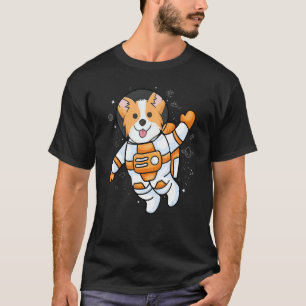 Space Hund Astronaut Corgi Galaxie Welpe T-Shirt