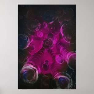 Space II - preisgekrönte handgemalte Abstraktion Poster