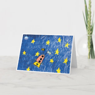 Space Israel Greeting Card Karte