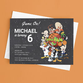 SPACE JAM™ Chalkboard Geburtstagseinladung Einladung