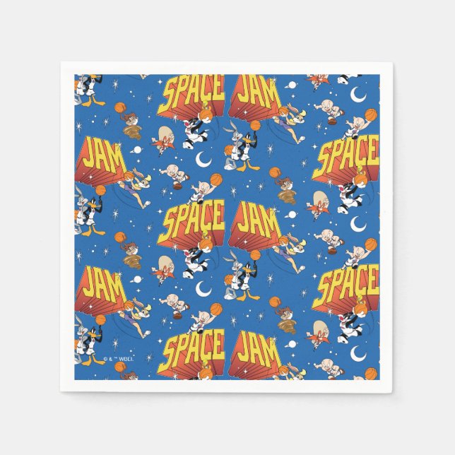 SPACE JAM™ TUNE SQUAD™ Weltraum-Muster Serviette (Vorderseite)