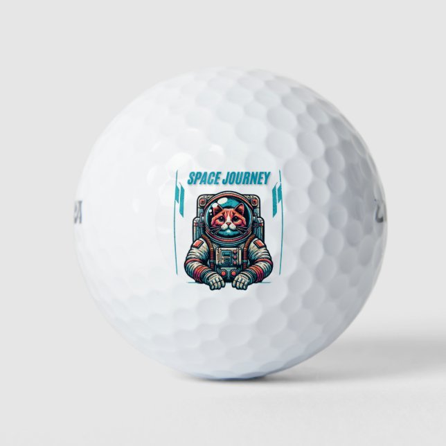 Space Journey Galaxy Adventure Illustration Golfball (Vorderseite)