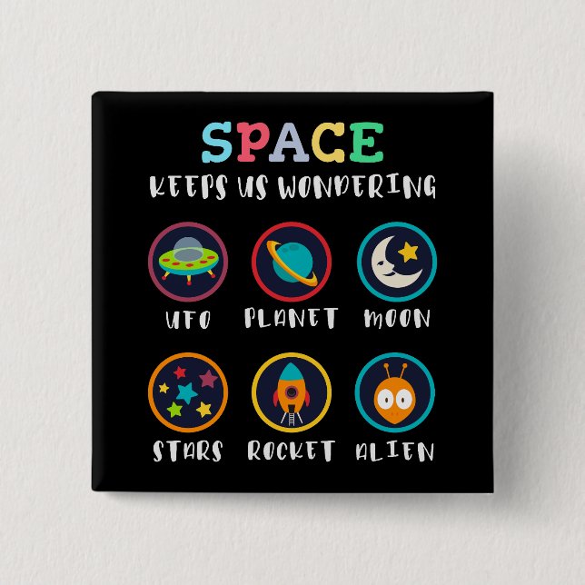 Space keeps us wondering button (Vorderseite)