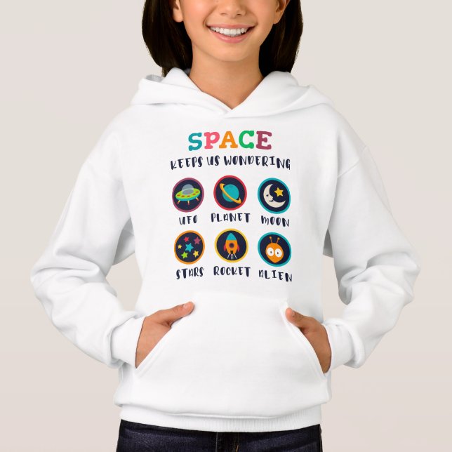 Space keeps us wondering hoodie (Vorderseite)