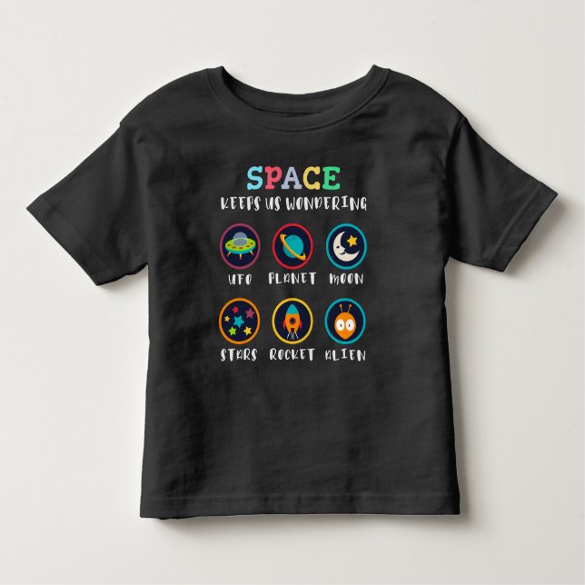 Space keeps us wondering kleinkind t-shirt (Vorderseite)