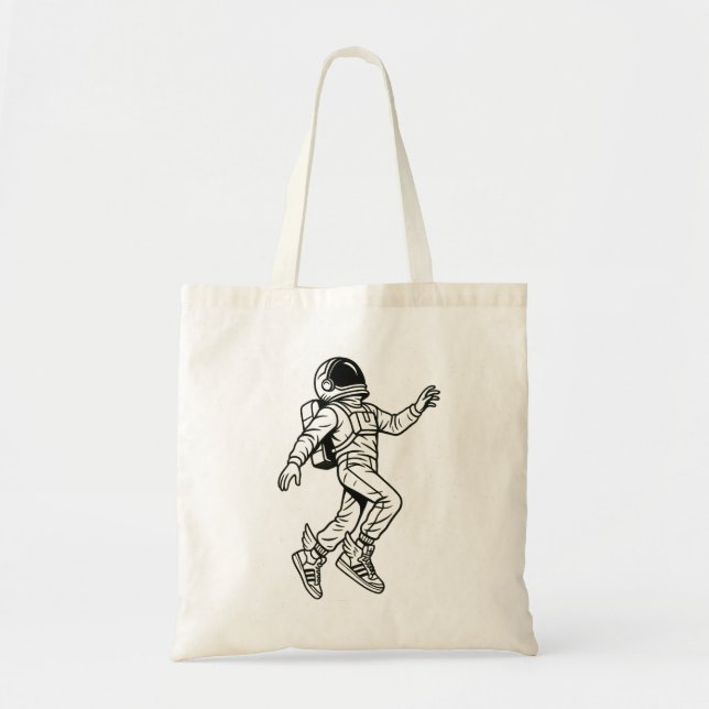 Space Kicks: Geflügelter Astronautenflug Tragetasche (Vorne)