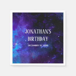 Space Kindergeburtstag. Planetarium Party. Galaxy Serviette