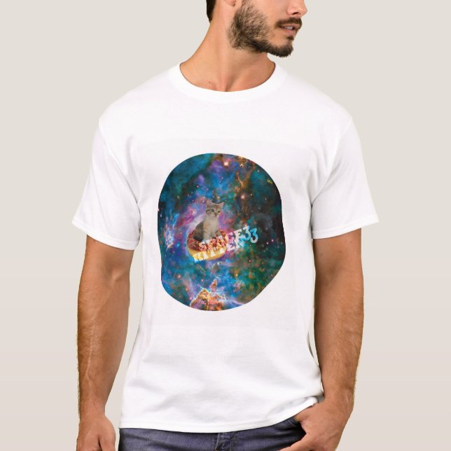 Space Kitten Merge T-Shirt (Vorderseite)