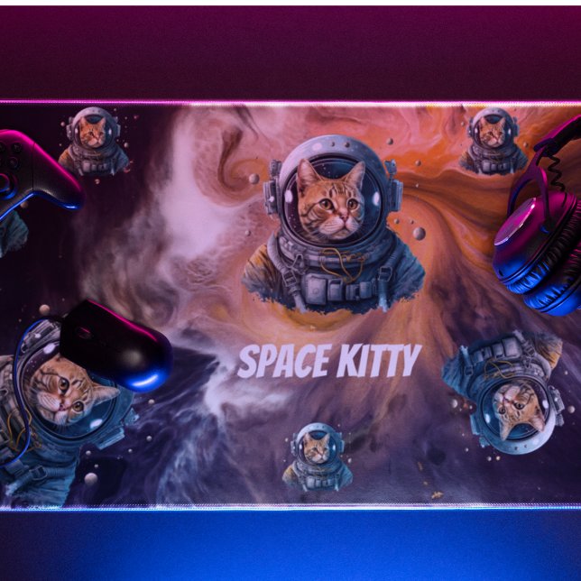 Space Kitty Desktop Schreibtischunterlage (Von Creator hochgeladen)