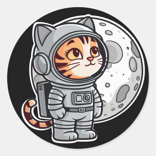 Space Kitty Sticker (Vorderseite)