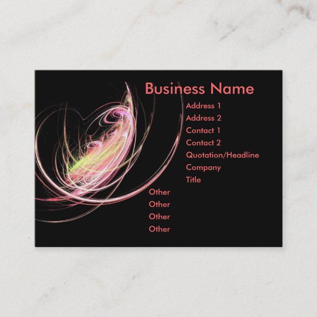 Space Light Business Card Visitenkarte (Vorderseite)