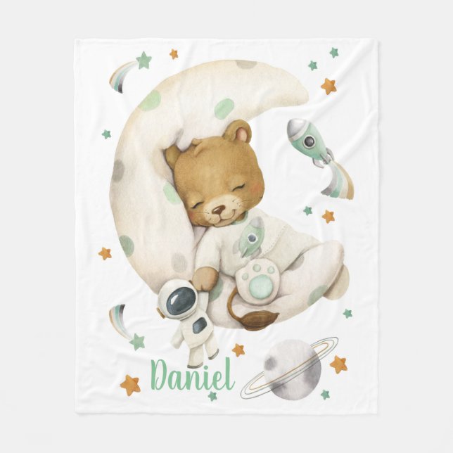 Space Lion Fleece Blanket (Vorderseite)