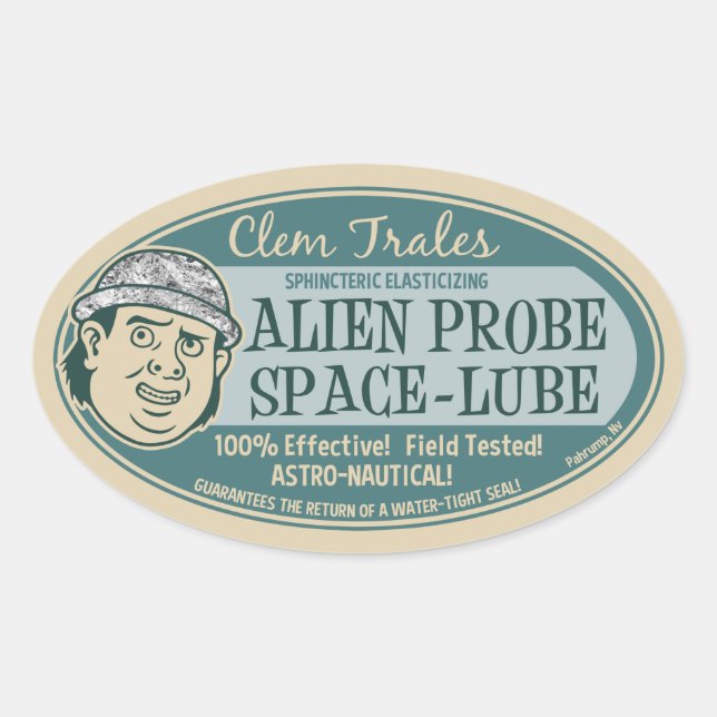 Space Lube Ovaler Aufkleber (Vorderseite)