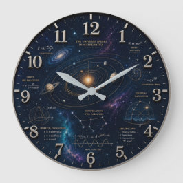 Space Mathematics Astronomy Große Wanduhr