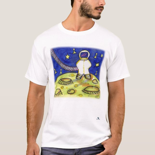 Space Meeple Astronaut Board Game Art T-Shirt (Vorderseite)