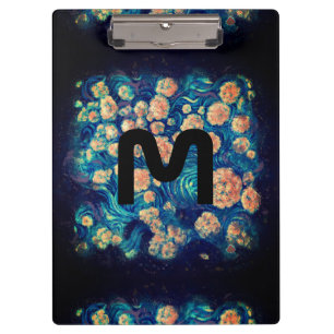 Space Mimosa Goldener Nebel Blossom Klemmbrett