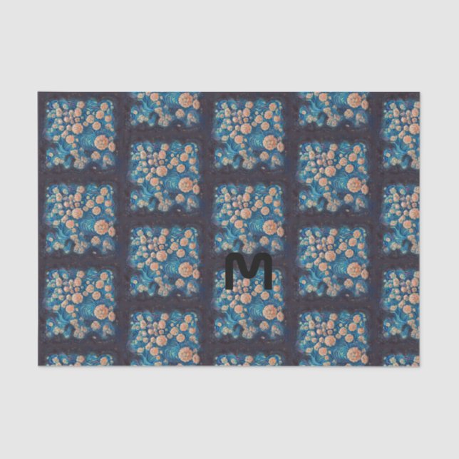 Space Mimosa Goldener Nebel Blossom Seidenpapier (Vorderseite)