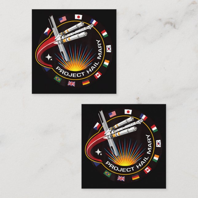 Space Mission Patch Mitteilungskarte (Vorne/Hinten)