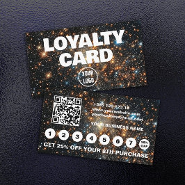Space Modern Galaxy QR Code Treuekarte