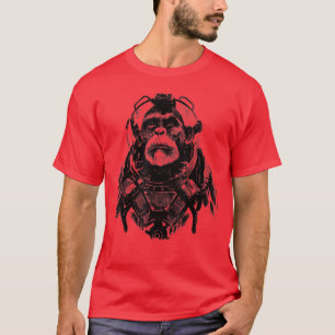 Space Monkey Astronaut Ape Funny Animal Lover Nied T-Shirt