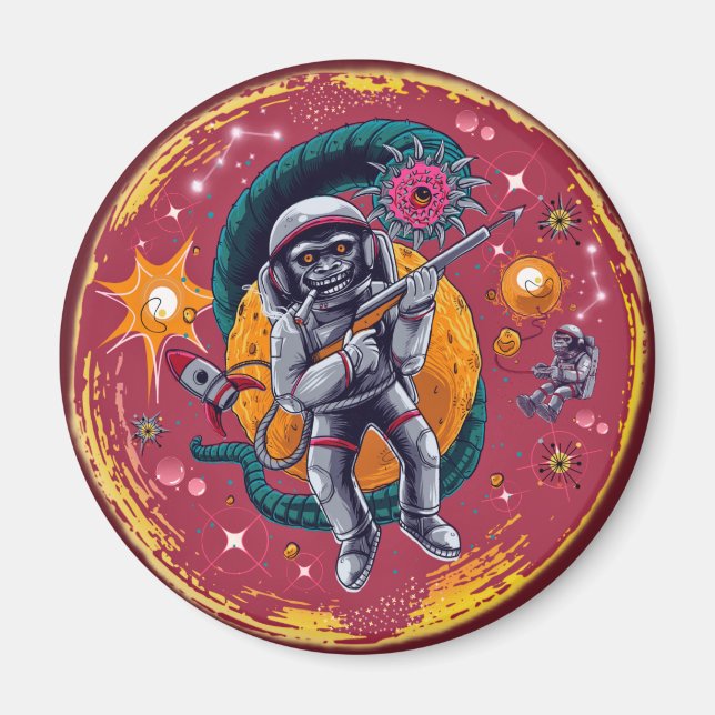 Space Monkey Swagger Magnet (Vorne)