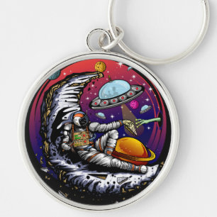 Space Moon Cheese Schlüsselanhänger
