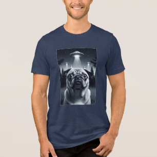 Space Mops nimmt Alien Selfie Funny Dog Geschenk Tri-Blend Shirt