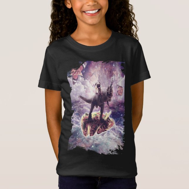 Space Mops Riding Dinosaur - Taco T - Shirt (Vorderseite)
